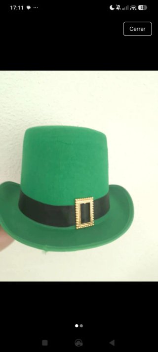 Sombrero verde de Saint Patrick con hebilla dorada