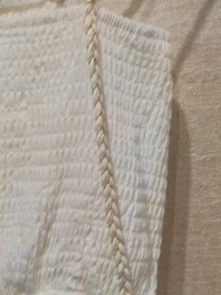 Vestido Boho Ibicenco Blanco y beige Talla Única