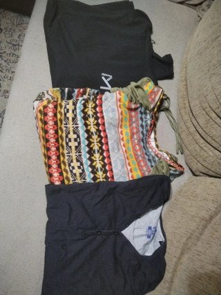 Lote 3 Camisetas Manga Larga Una con cuello alto