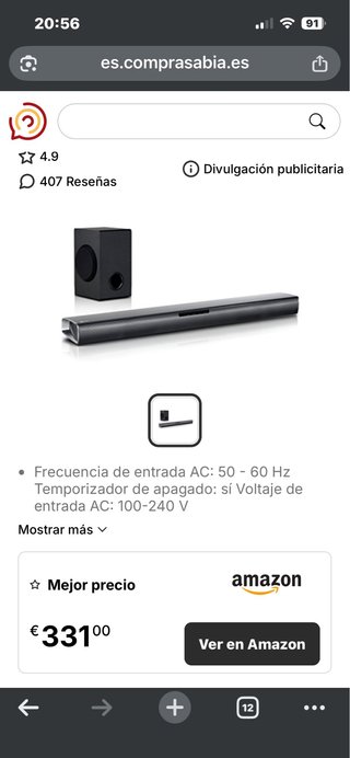 Barra de Sonido LG SJ2 Negra