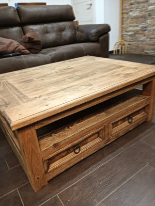 Mesa de Centro Rústica Estilo Mexicano