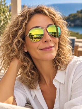 Gafas de sol mujer aviador plata