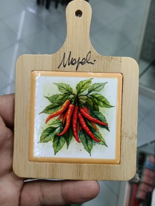 Sottobicchiere con peperoncini rossi