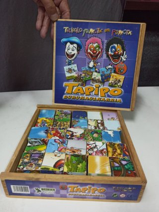 Puzzle de Cubos de Madera Takolo, Pirritx y Porrot