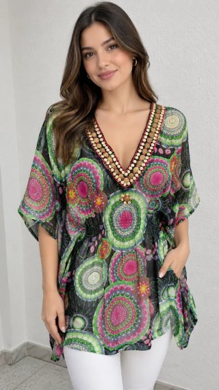 Blusa India Multicolor Talla L