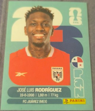Cromo Panini Mundial 2026 José Luis Rodríguez