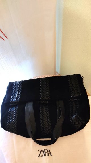 Bolso de piel Zara negro