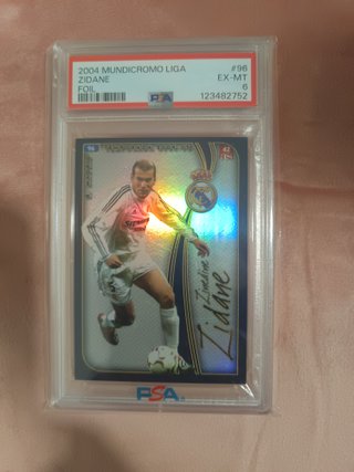 Carta PSA 2004 Mundicromo Liga Zidane