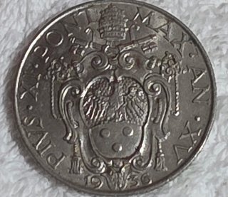 Moneta Vaticana Pio XII 2 Lire 1936