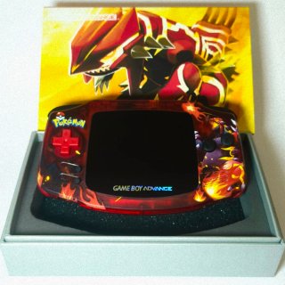 Game Boy Advance Groudon IPS-AUDIOMOD-USBC BATTERY
