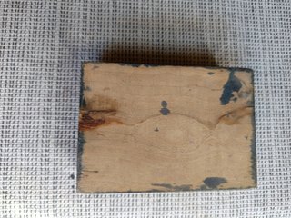 Antigua caja joyero madera decorada