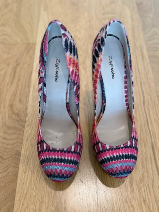 Zapatos de tacón plataforma multicolor