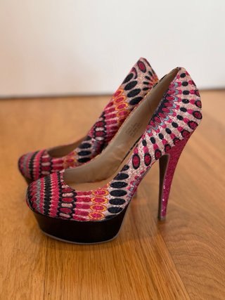 Zapatos de tacón plataforma multicolor