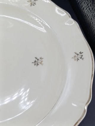 Set de platos Limoges crema y dorado