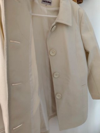 Abrigo White Rose Beige Talla 44