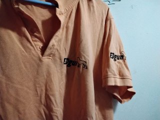 Vieja camiseta, "  EDGUN " airguns , naranja