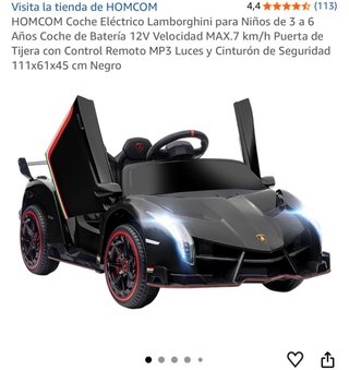 Coche Eléctrico Infantil Lamborghini HOMCOM 12V