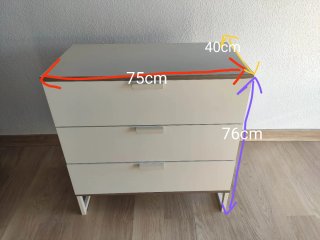 Cómoda Ikea de 3 cajones