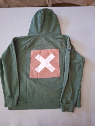 Sudadera Blue Banana verde con logo X