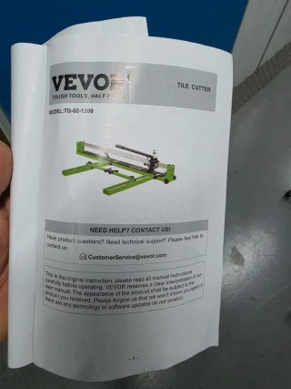 Cortador de azulejos VEVOR 1200mm