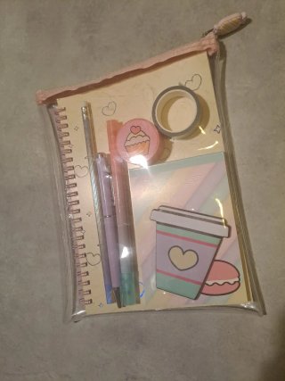 Set Cancelleria Kawaii Pastello 9 Pezzi