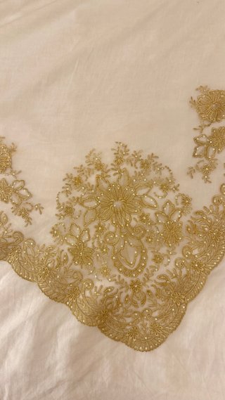 Manteletas de fallera de tul Dorado conLentejuelas