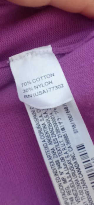 Jersey Zara Morado Talla S