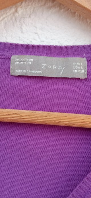 Jersey Zara Morado Talla S