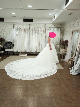 Vestido de Novia Blanco con Cola
