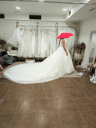 Vestido de Novia Blanco con Cola