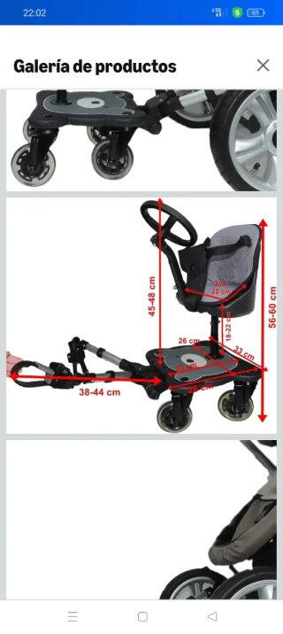 Patinete con Asiento Eichhorn con ruedas luminosas