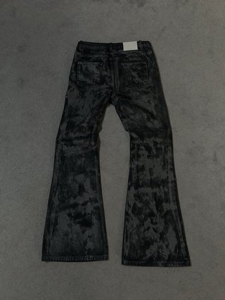Calça Mijko Preta Waxed Bootcut