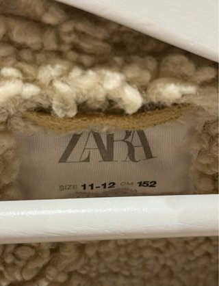 Pelliza Zara Ante y Borreguito Beige talla 11-12