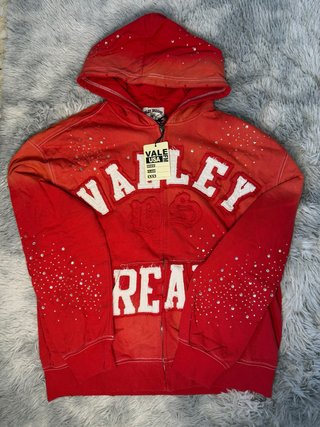 Sudadera Valley Dreams Roja con Pedrería