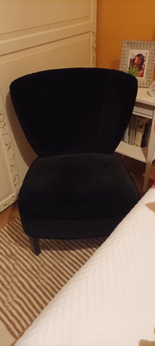 Sillón de Terciopelo Negro