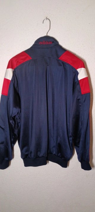 Sudadera Adidas Vintage Cremallera Roja Azul
