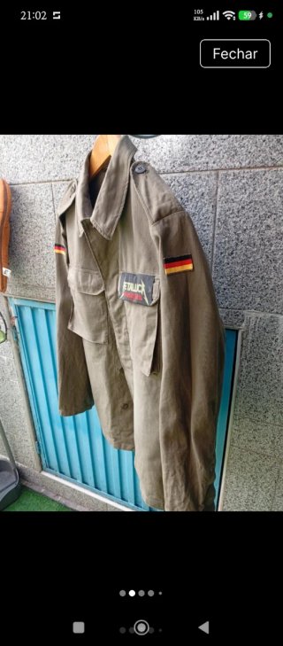 Casaco Militar Vintage Metallica XL