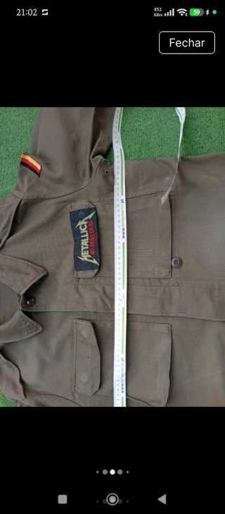 Casaco Militar Vintage Metallica XL
