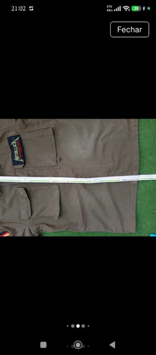 Casaco Militar Vintage Metallica XL