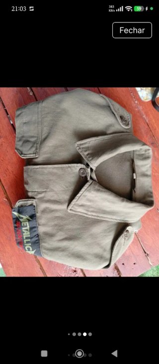 Casaco Militar Vintage Metallica XL