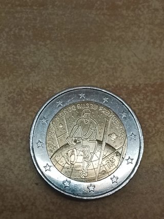 Moneda 2 Euros Rugby Francia 2023
