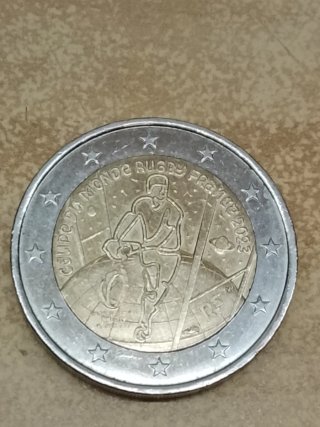 Moneda 2 Euros Rugby Francia 2023