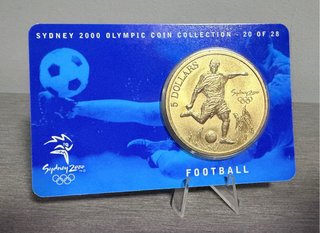 Moneda Sydney 2000 Fútbol 5 Dólares