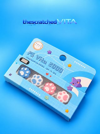PS Vita rocker Caps zampa blu rosa bianco