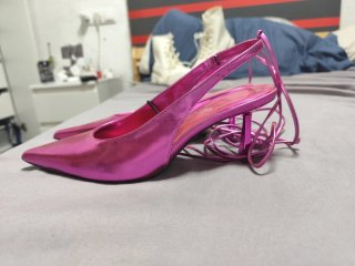 Zapatos de tacón Zara rosas