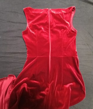 Vestido Largo de Terciopelo Burdeos
