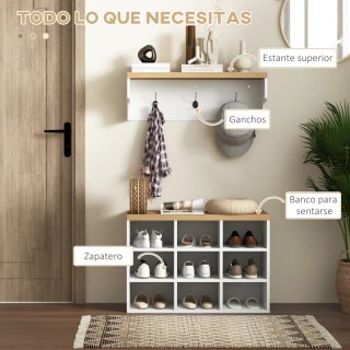 Recibidor perchero zapatero