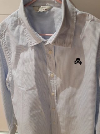 Camisa niño rayas azules Scalpers. Talla 10.
