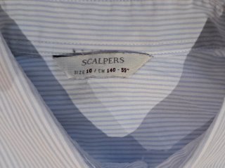 Camisa niño rayas azules Scalpers. Talla 10.