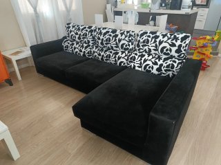 Sofá Chaise Longue Negro